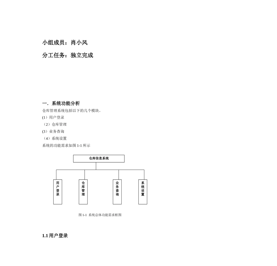 仓库仓库管理系统UML课程设计报告_第2页