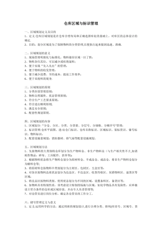 仓库区域与标识管理