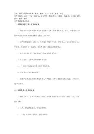 仓库管理制度及流程80453