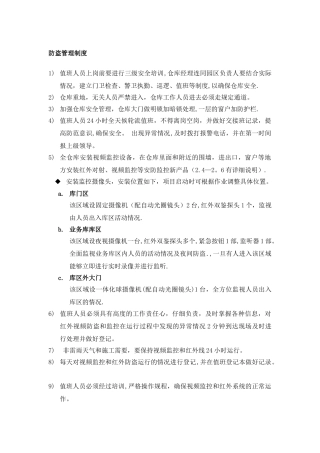 仓库防盗管理制度