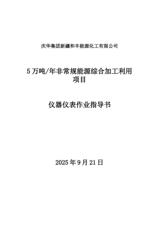 仪表作业指导书