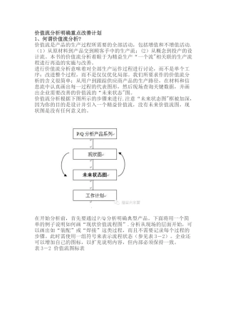 价值流分析明确重点改善计划