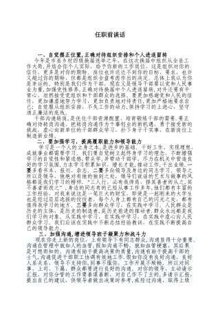 任职前个人谈话