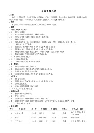 企业会议管理办法