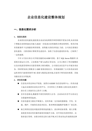 企业信息化建设方案27133