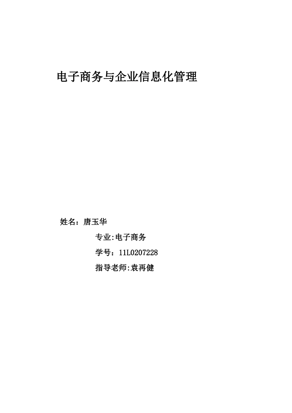 企业信息化管理与电子商务_第1页