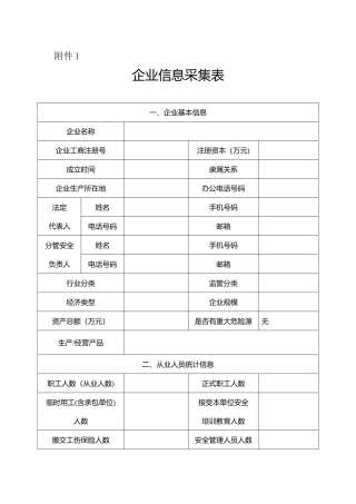 企业信息采集表
