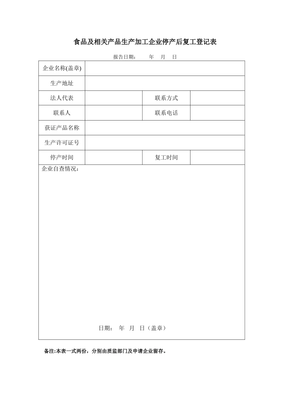 企业停产报告及复工报告表_第2页