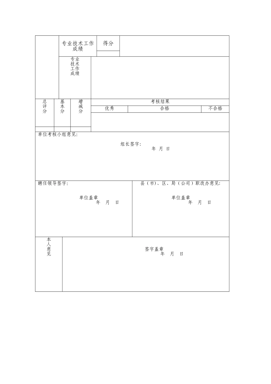 企业单位年度考核表2025_第3页