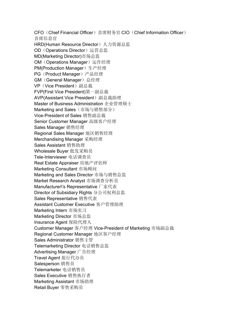 企业各职位英文缩写_第2页