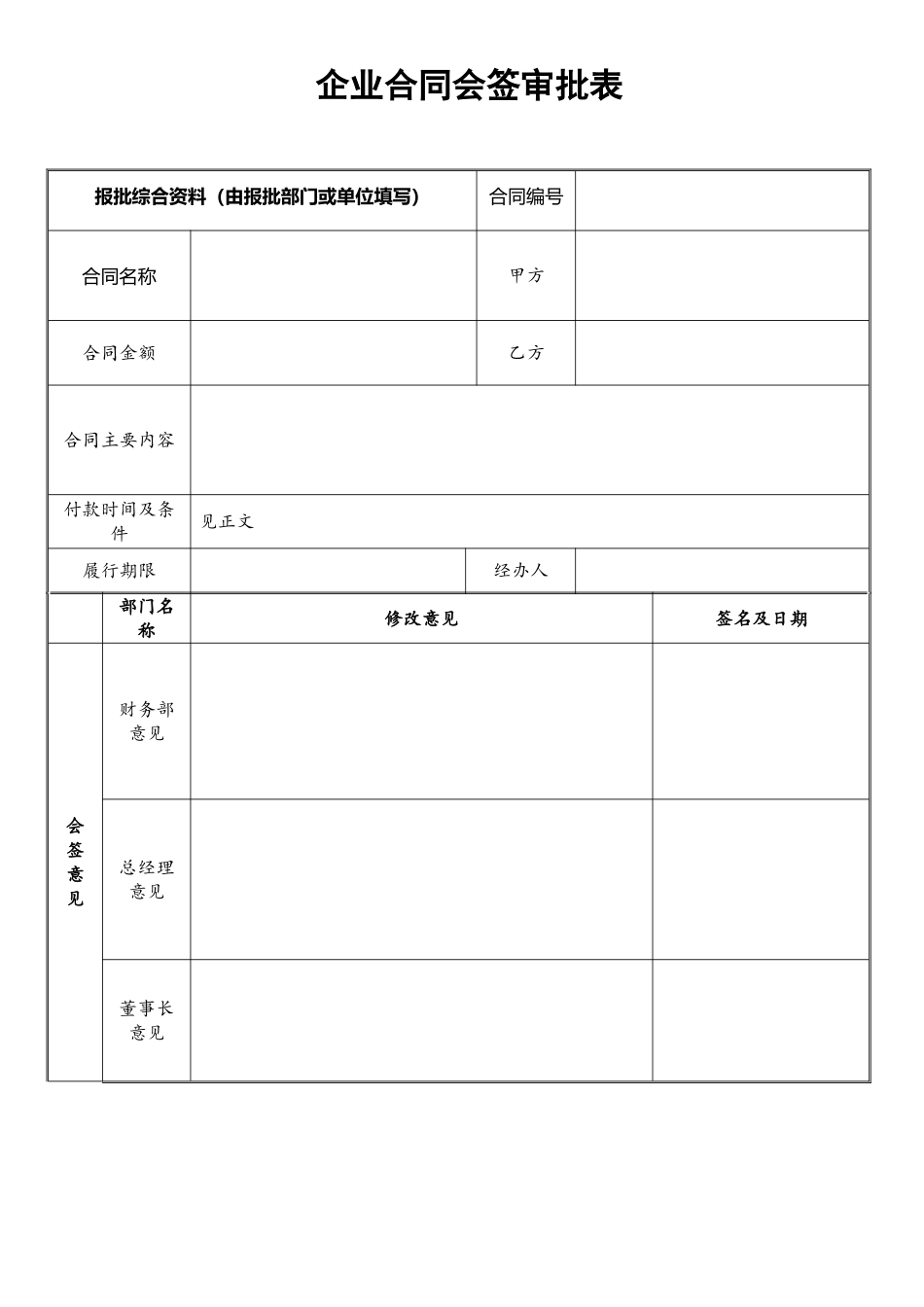 企业合同会签审批表_第2页