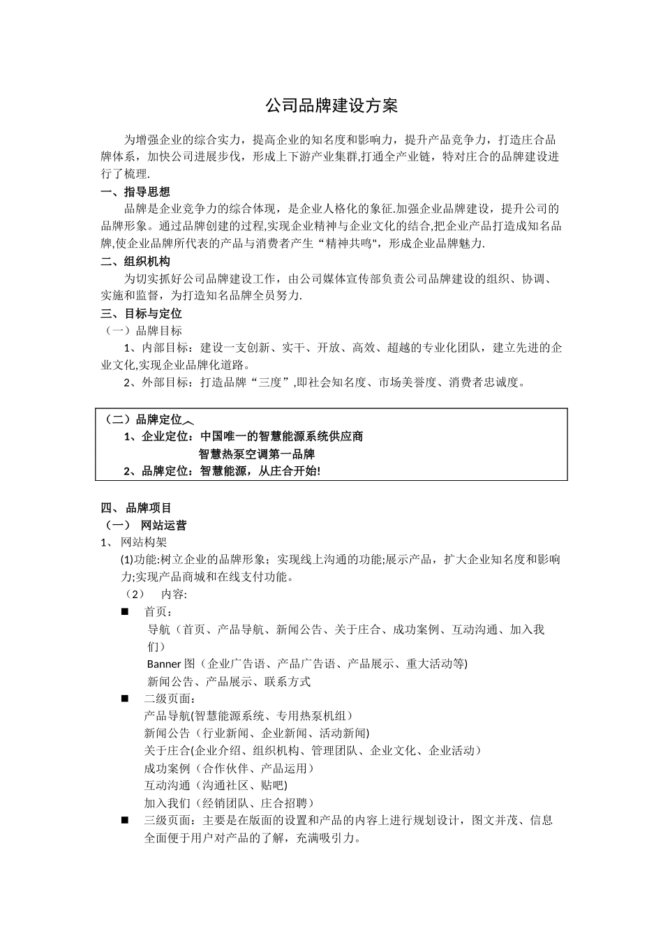 企业品牌建设方案_第1页