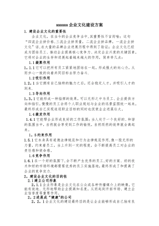 企业品牌文化建设方案