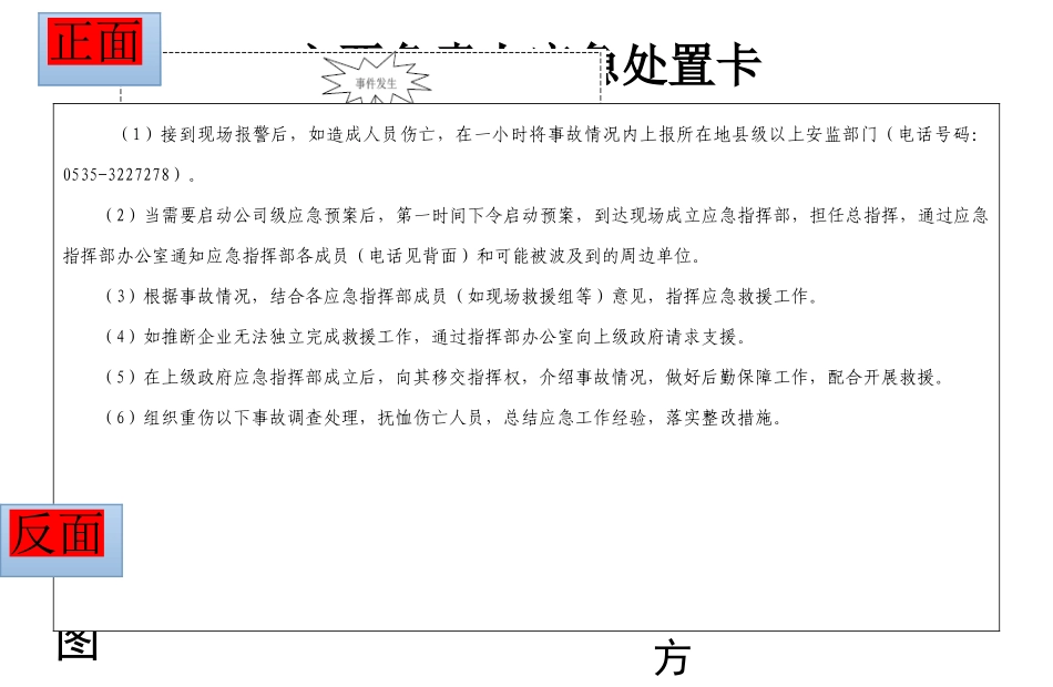 企业安全生产应急处置卡--模板_第1页