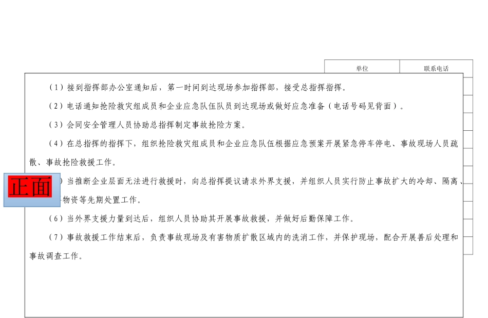 企业安全生产应急处置卡--模板_第2页