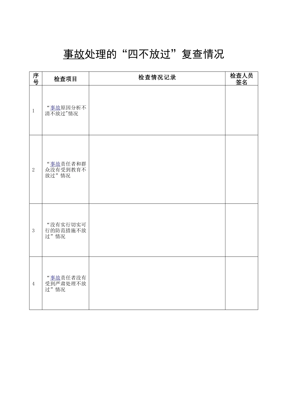 企业安全生产条件复查记录表_第2页