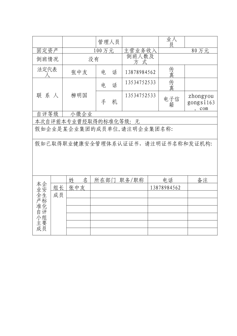 企业安全生产标准化自评报告_第2页