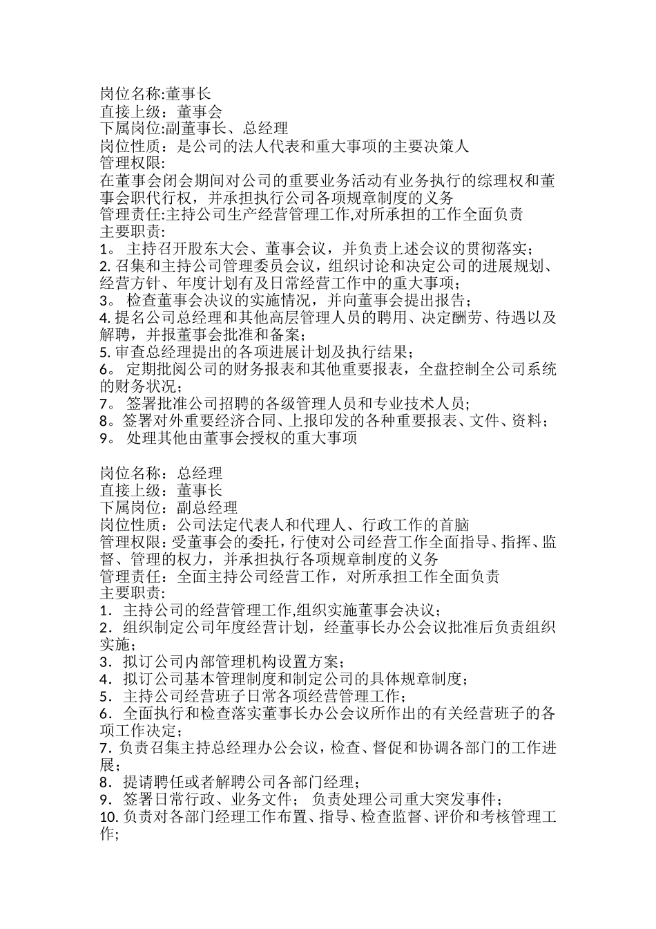 企业岗位职责大全_第1页