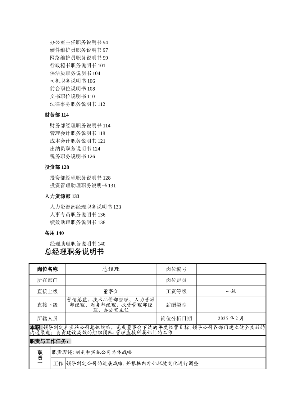 企业岗位说明书范本全集_第3页