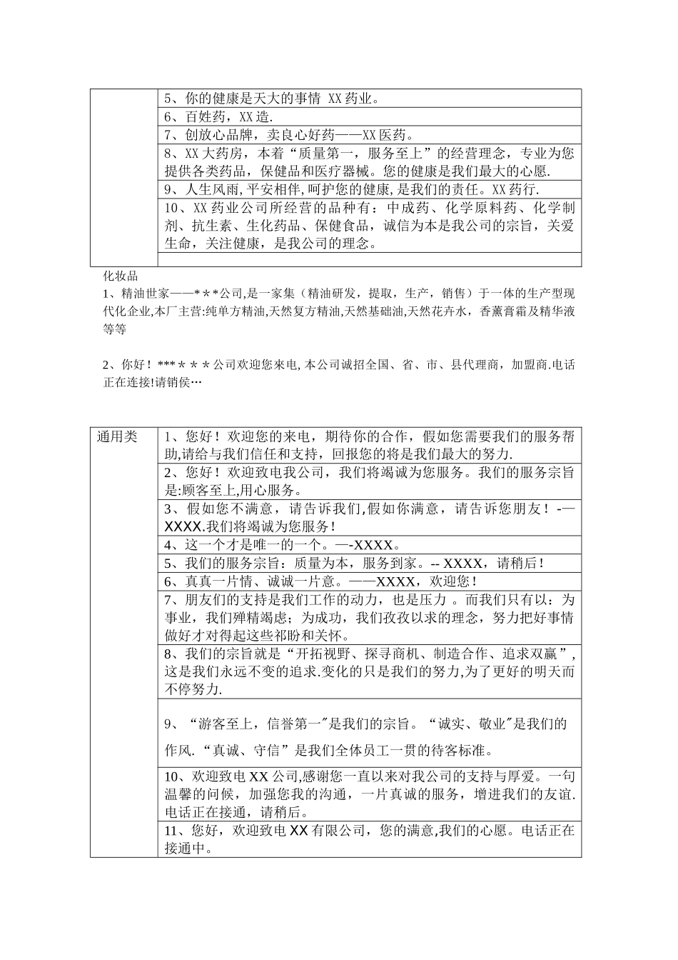 企业彩铃台词模板_第3页