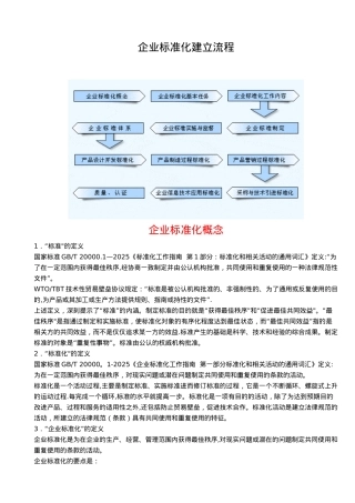 企业标准化建立流程