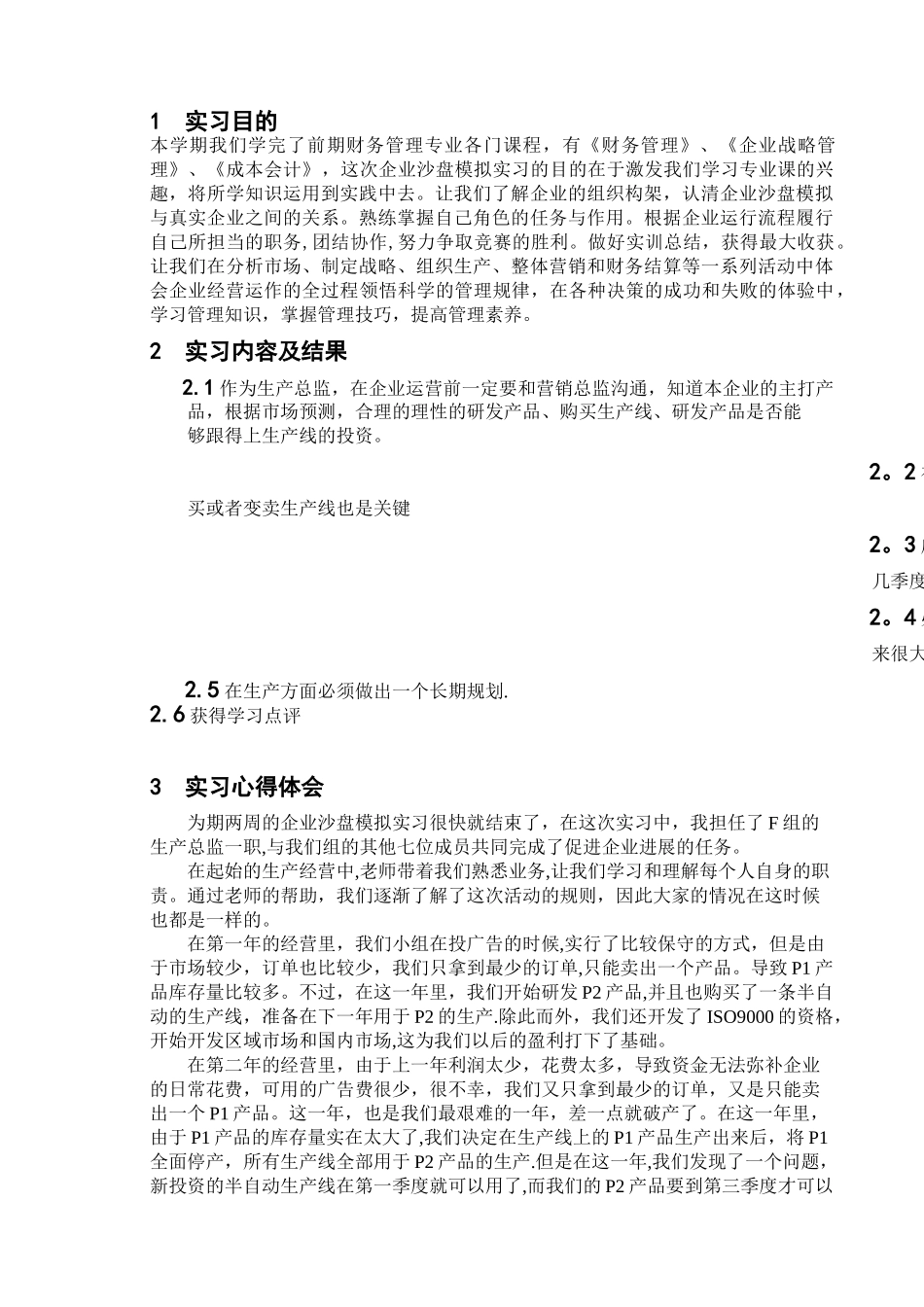 企业沙盘模拟生产总监总结_第1页