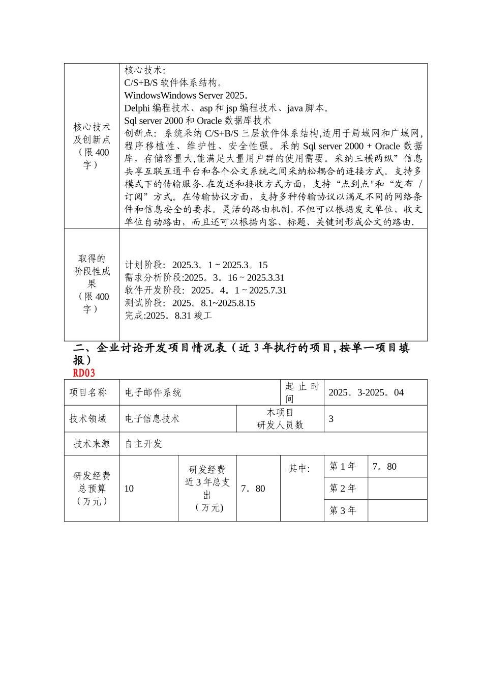 企业研究开发项目情况表-案例1_第3页