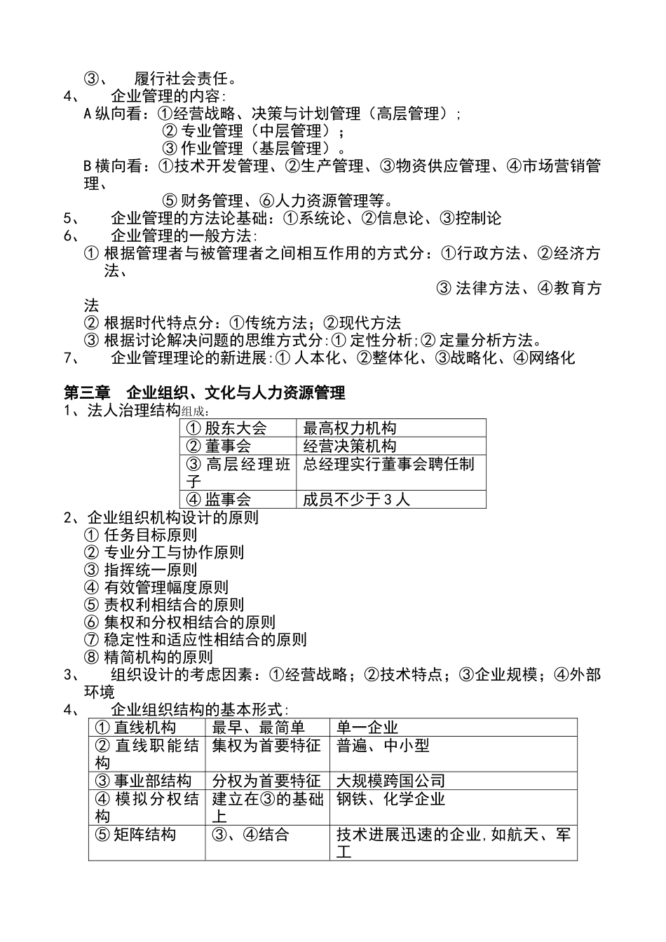 企业管理概论自考复习资料_第2页