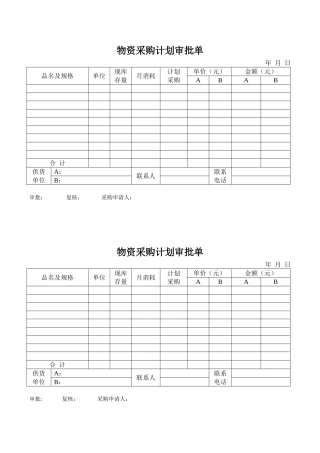 企业管理表格大全