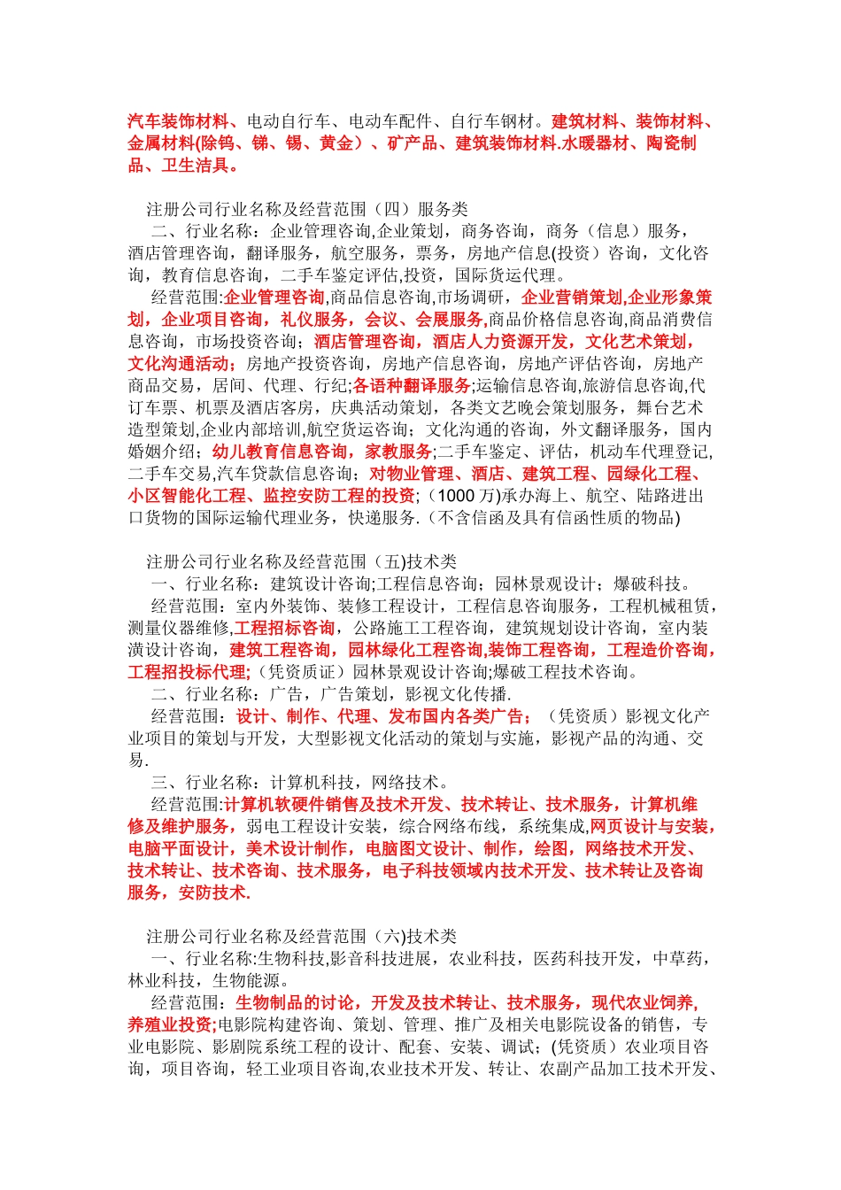 企业经营范围大全_第2页