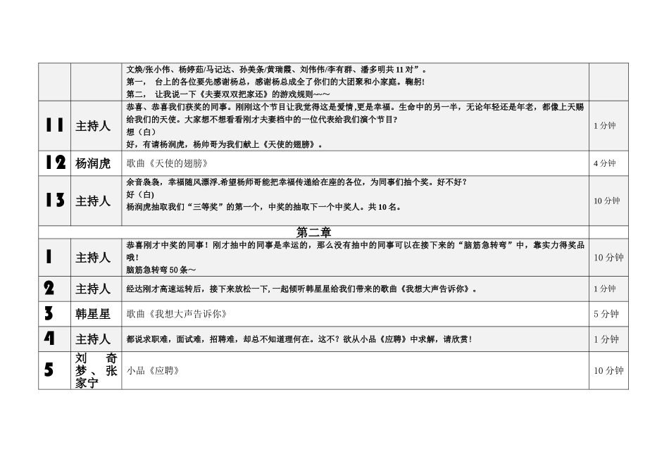企业联欢晚会主持词+流程串词+开场语+结束_第3页