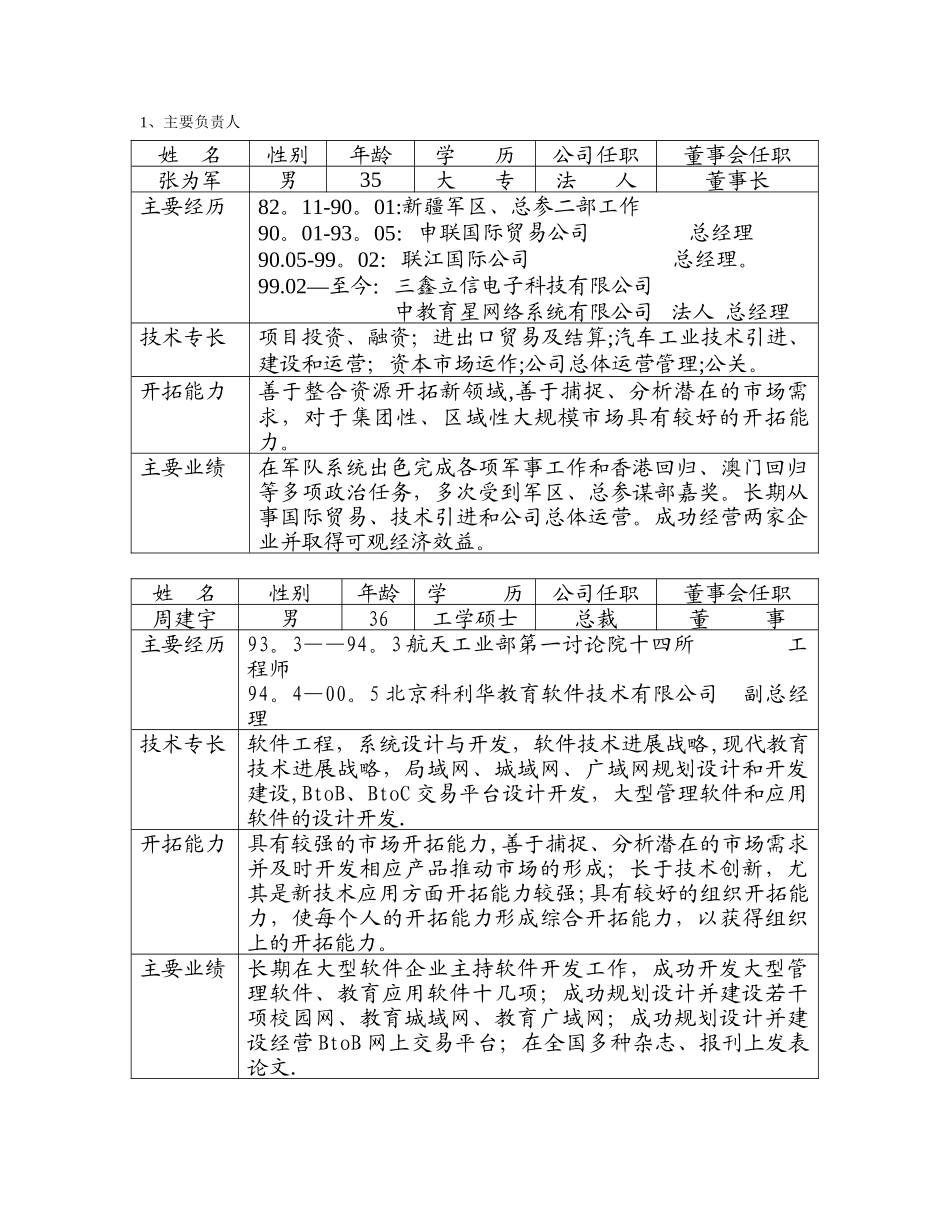 企业融资计划书样本_第3页