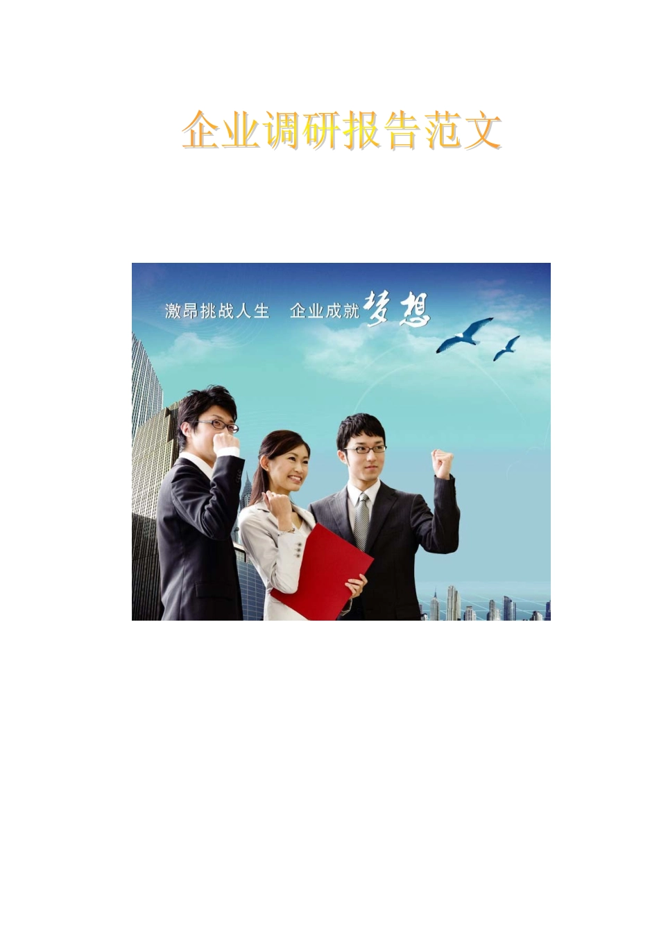 企业调研报告范文_第1页