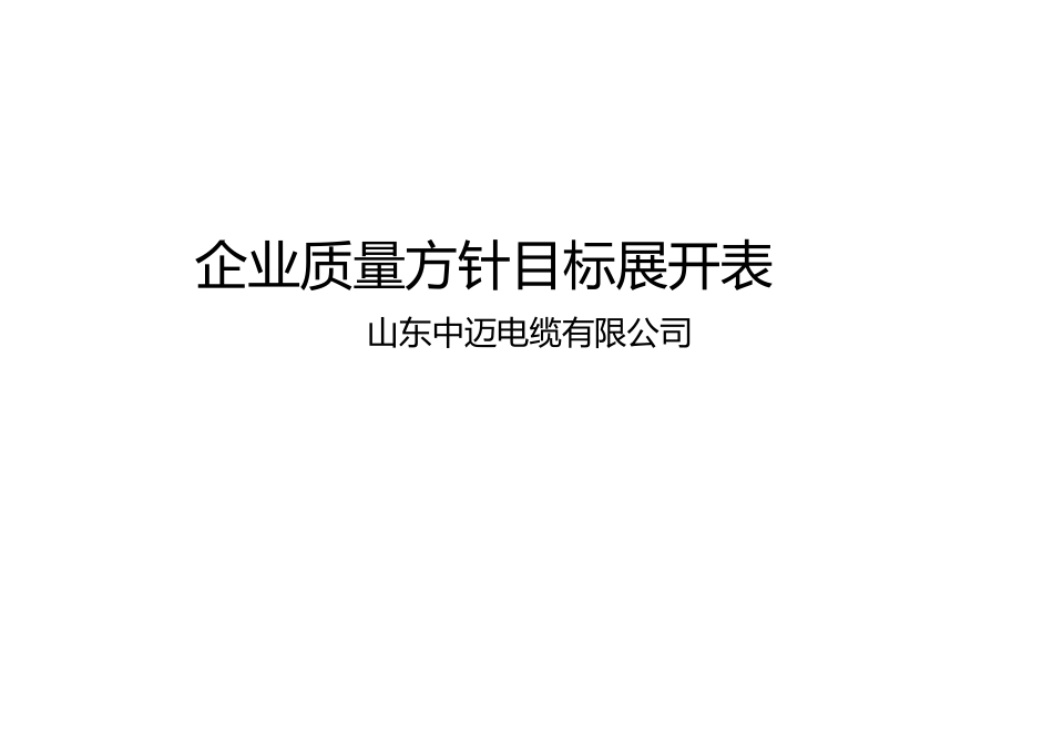 企业质量方针目标展开表_第1页