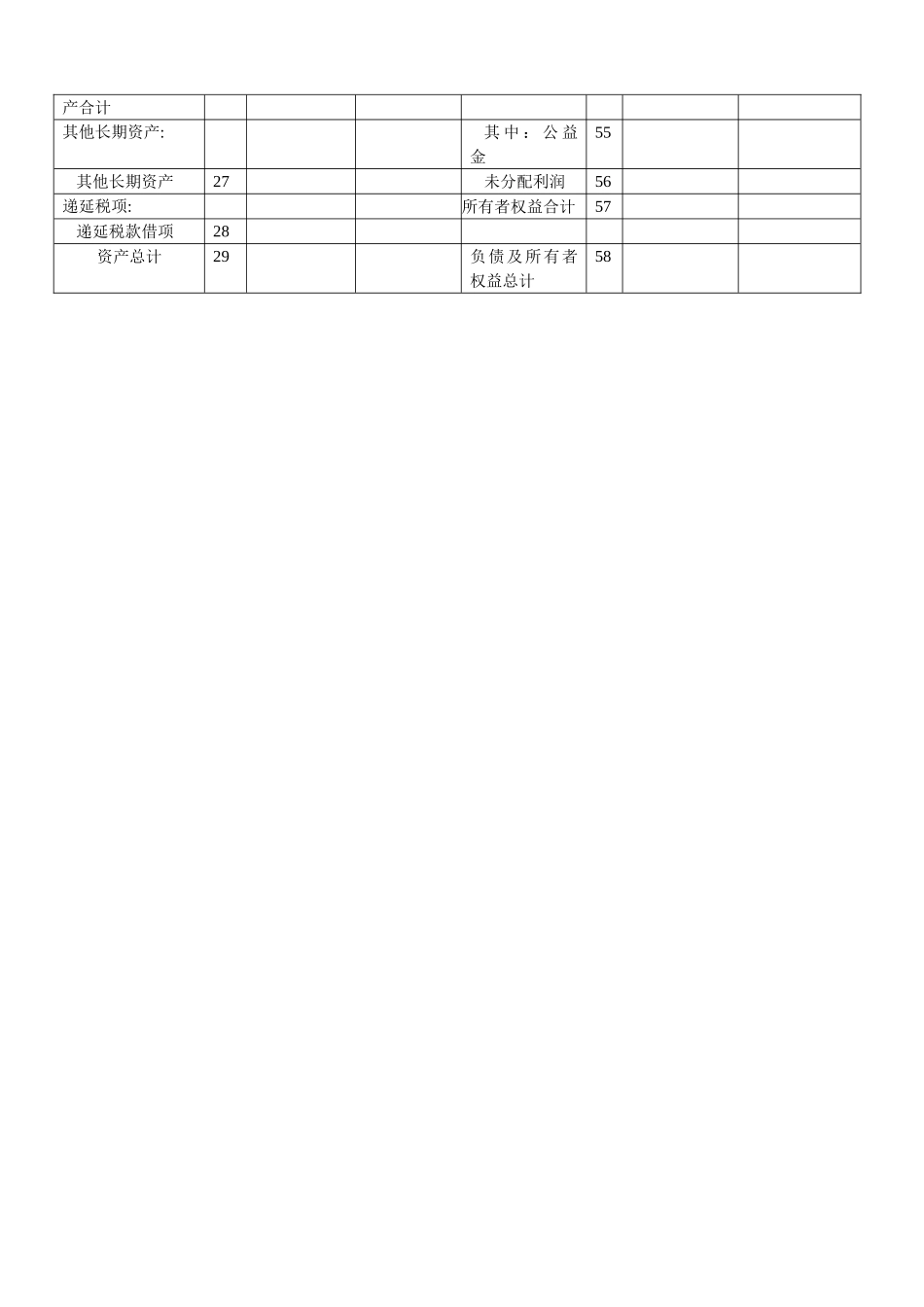 企业资产负债表模板_第2页