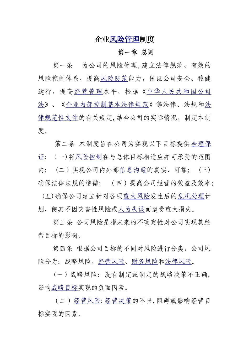 企业风险管理制度_第1页