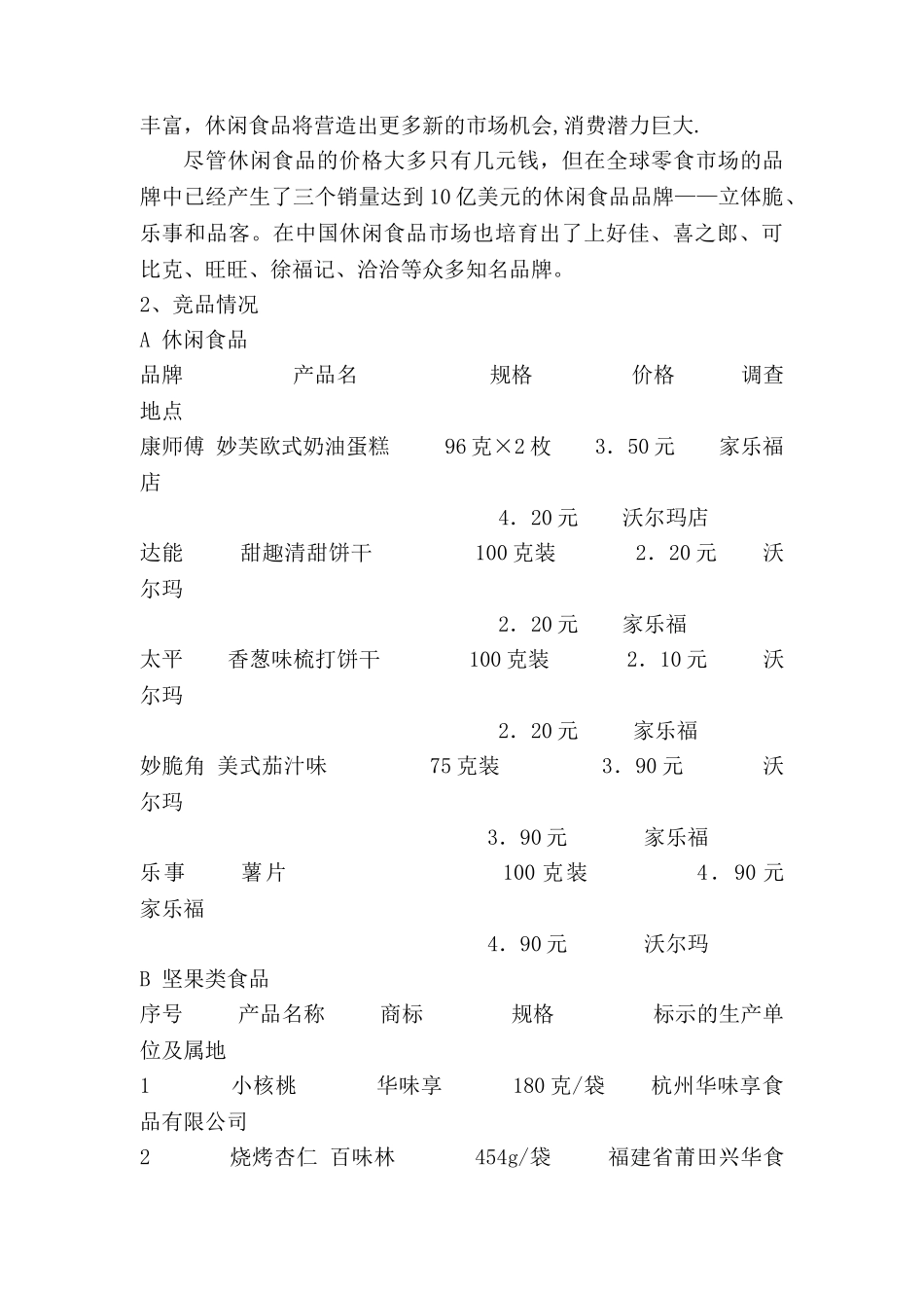 休闲食品营销方案_第2页