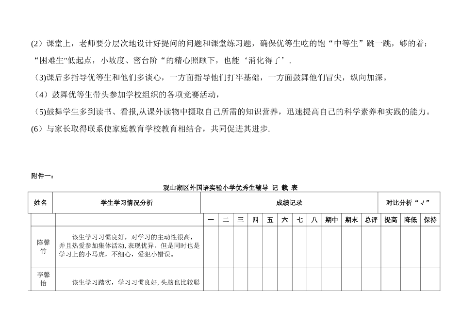 优秀生辅导措施及记录表_第2页
