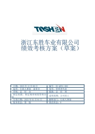 优秀绩效考核方案范本1