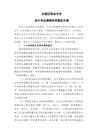 会计专业建设方案73637
