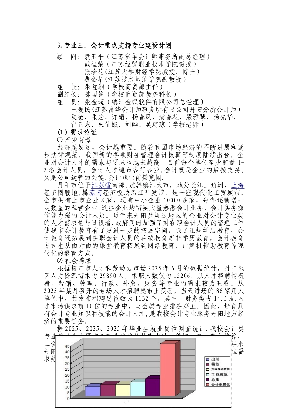 会计专业建设方案_第1页