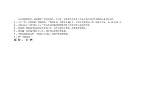会计主管、出纳KPI考核办法-