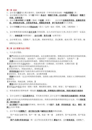会计基础知识重点