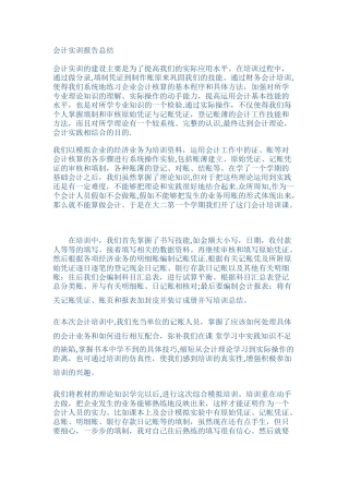 会计实训报告总结