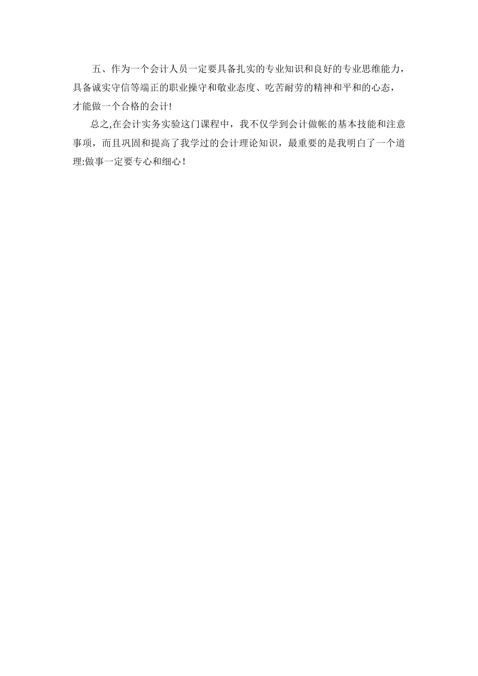 会计实验心得体会_第3页