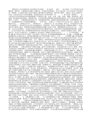 会计电算化实习总结报告