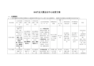会议中心运营方案