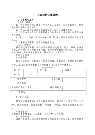 会议接待工作流程