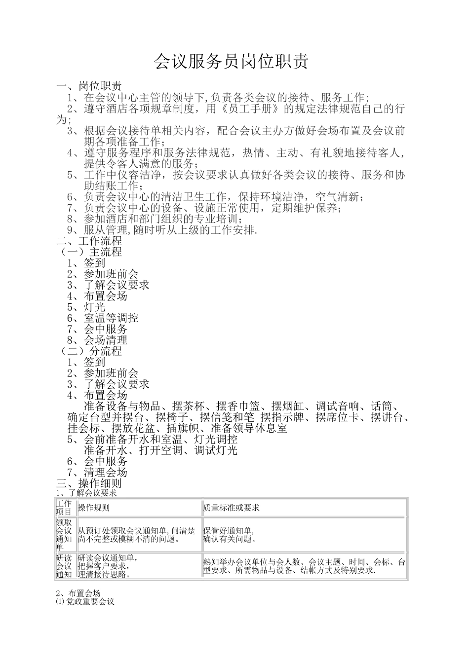会议服务员的岗位职责_第1页