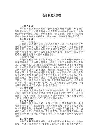 会诊制度及流程